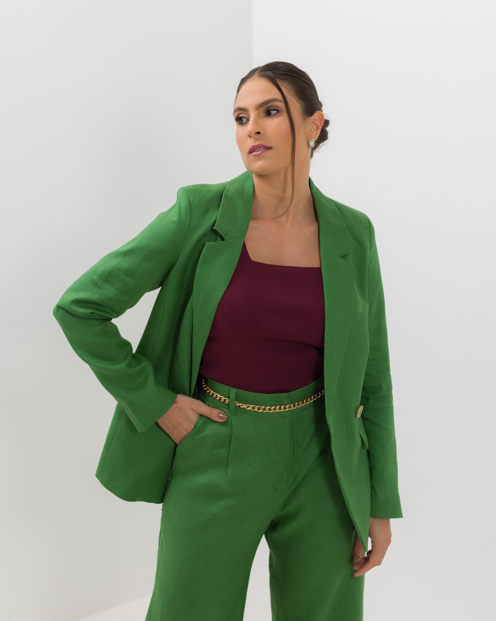 Blazer Transpassado 100% Linho - Helena