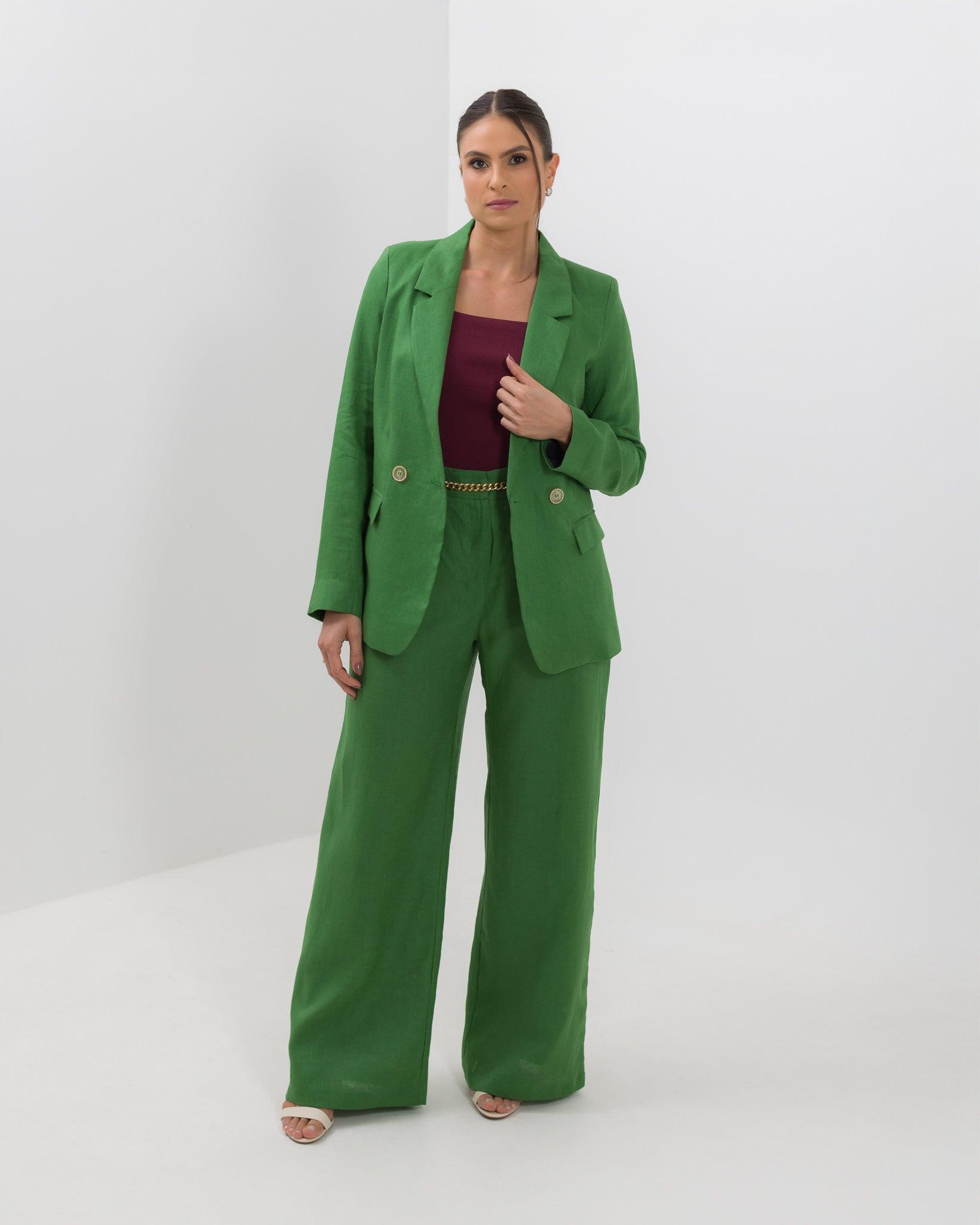Blazer Transpassado 100% Linho - Helena
