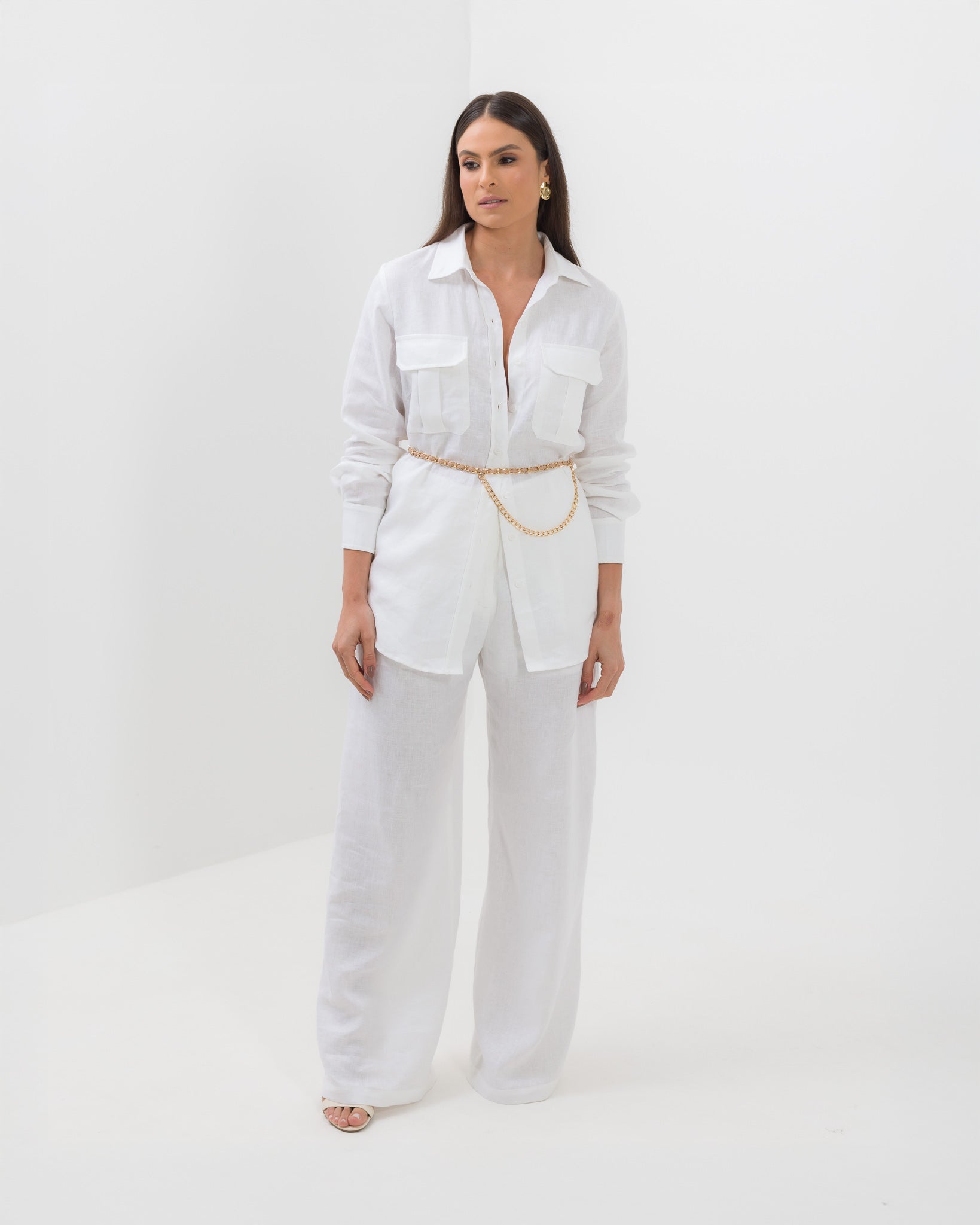 Camisa Oversized 100% Linho - Cecília